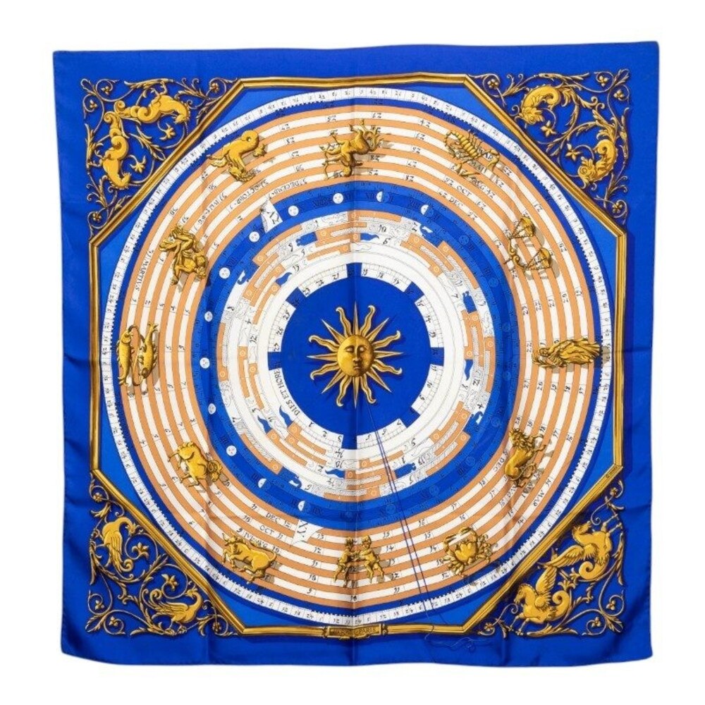 Hermes Carre 90 Dies Et Hore Astrology Scarf Multicolor